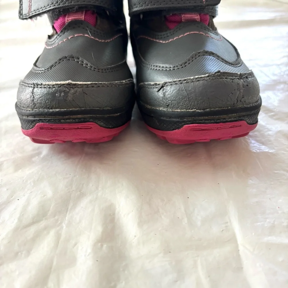 Timberland SnowBoots Fleece lined Gray Pink SZ 10.5 Used but decent condition
